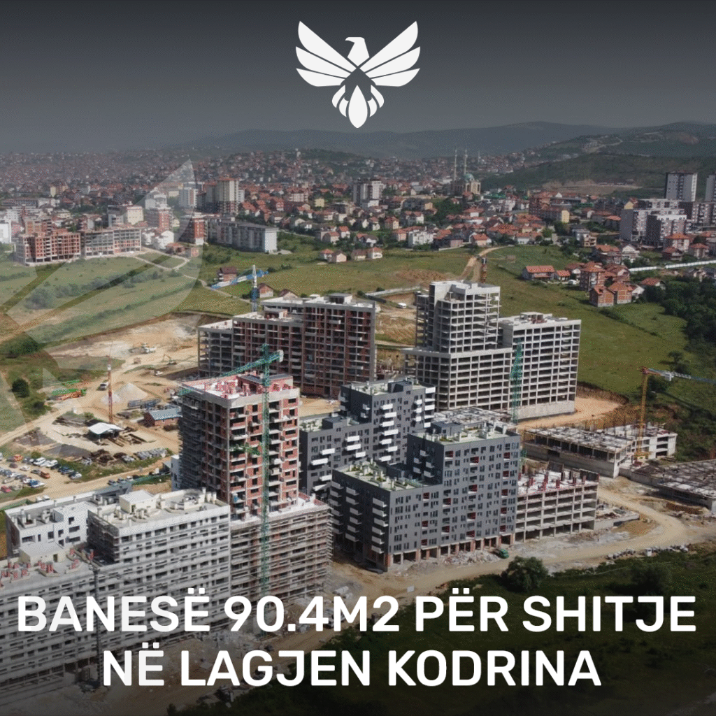 Ofrohet për shitje banesa me sipërfaqe neto 90.4m², me lokacion te Rruga C, në Lagjen Kodrina, ndërtim nga Tregtia.