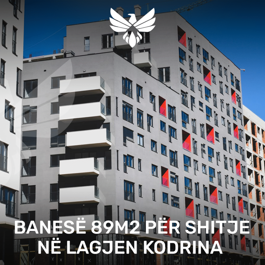 Ofrohet për shitje banesa me sipërfaqe neto 89m2, me lokacion te Rruga C, në Lagjen Kodrina, ndërtim nga Tregtia.
